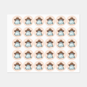 Étiquettes Collection Halloween Baby Boo Cowboy Ghost
