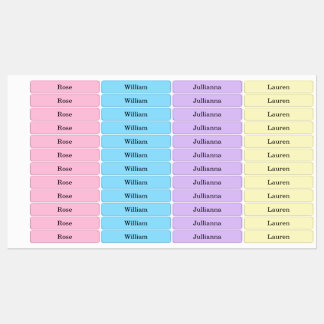 Étiquettes Colorful Spring Pastel Name