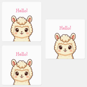 Étiquettes Conception d'illustration de lama mignon