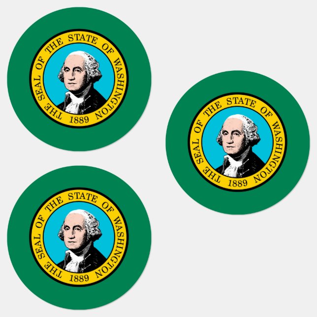 Étiquettes Conception du drapeau de l'État de Washington (Groupe)