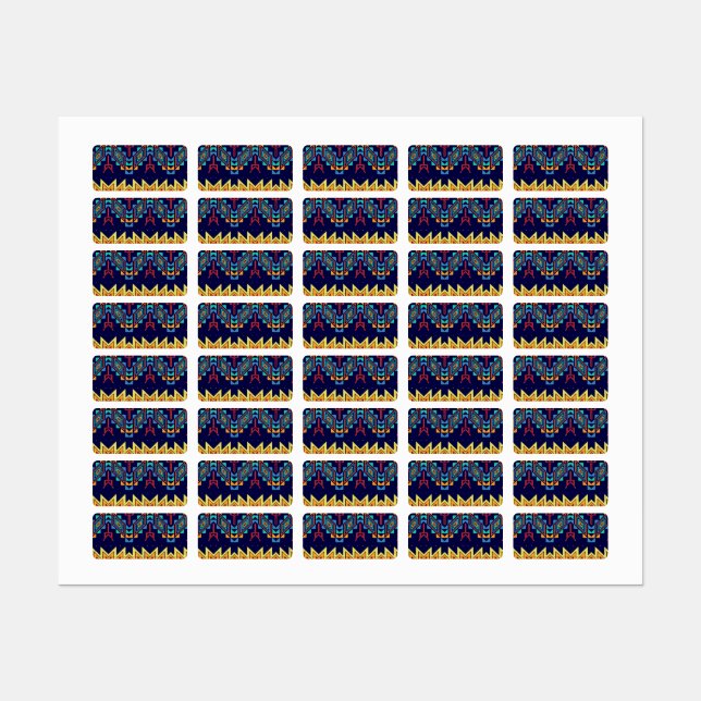 Étiquettes Conception tribale d'abrégé sur conception (Feuille)