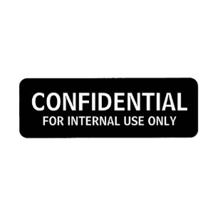 ÉTIQUETTES CONFIDENTIELS