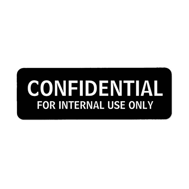 ÉTIQUETTES CONFIDENTIELS (Devant)
