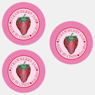 Étiquettes Confiture De Fraise Fabriquée Maison Conserve De J