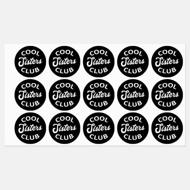 Étiquettes Cool Sisters Club I (Feuille)