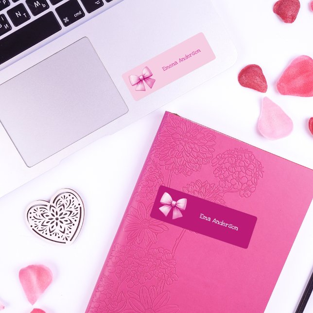 Étiquettes Coquette Rose Cute Vache Aesthétique Aquarelle Enf (Créateur téléchargé)