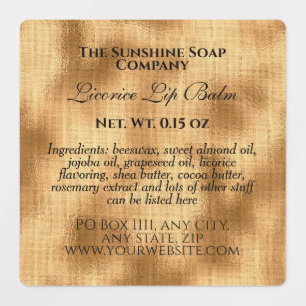 Étiquettes Cosmétiques imperméables de style vintage tissé fe