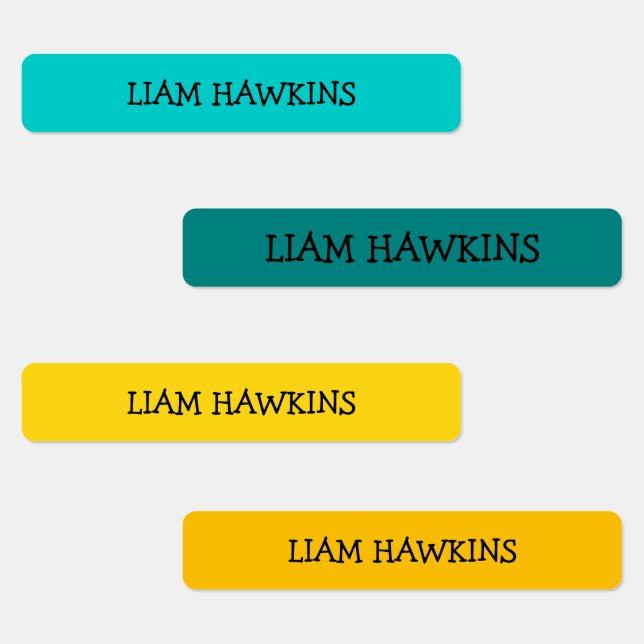 Étiquettes Couleur personnalisée Enfants simples Nom de l'hab (Groupe)