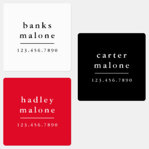 Étiquettes Couleurs simples de l'école Enfants Nom étanche