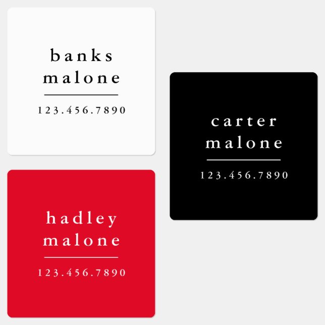 Étiquettes Couleurs simples de l'école Enfants Nom étanche (Groupe)