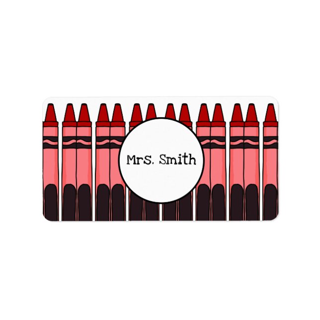 Étiquettes Crayon personnalisés (Devant)