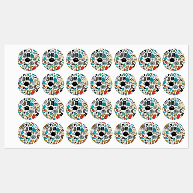 Étiquettes Crazy head (Feuille)