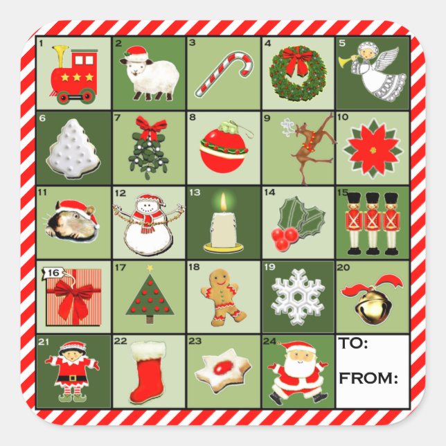 Étiquettes créatives de Noël (Devant)