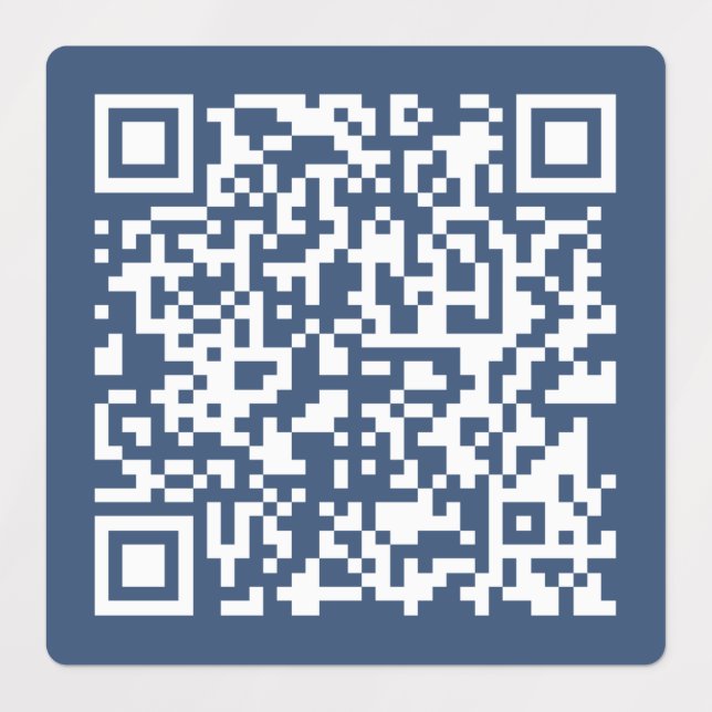 Étiquettes Créer un code QR étanche | Bleu marine délavé  (Design 1)