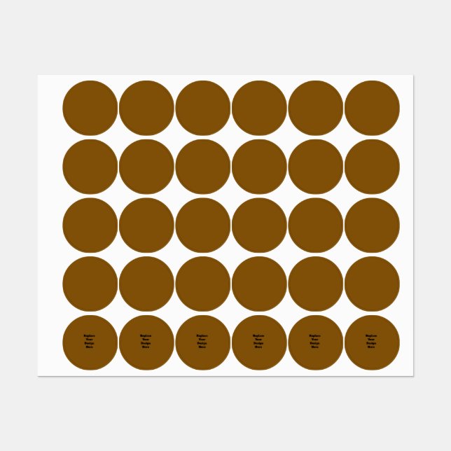 Étiquettes Créez Votre Propre Brun (Feuille)