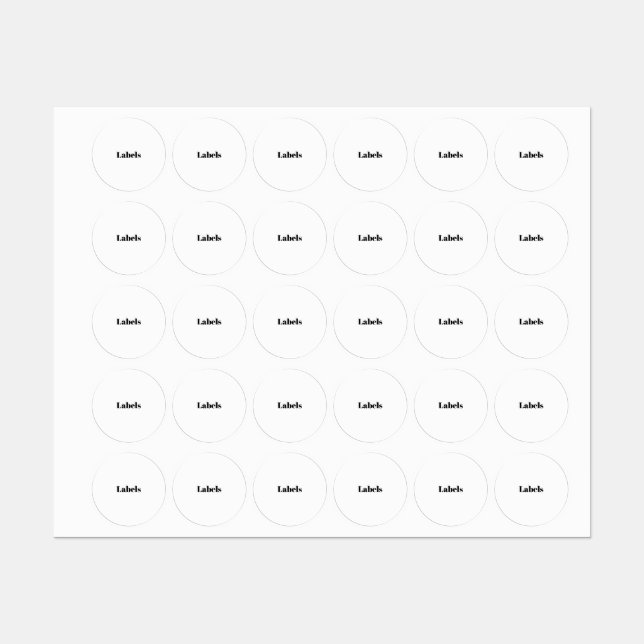 Étiquettes Créez Votre Propre Promotion de Marque Simple (Feuille)