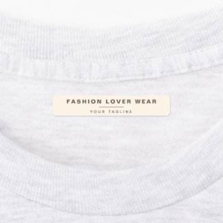 Étiquettes Crème Nom commercial Vêtements Marque Tissu Fer On