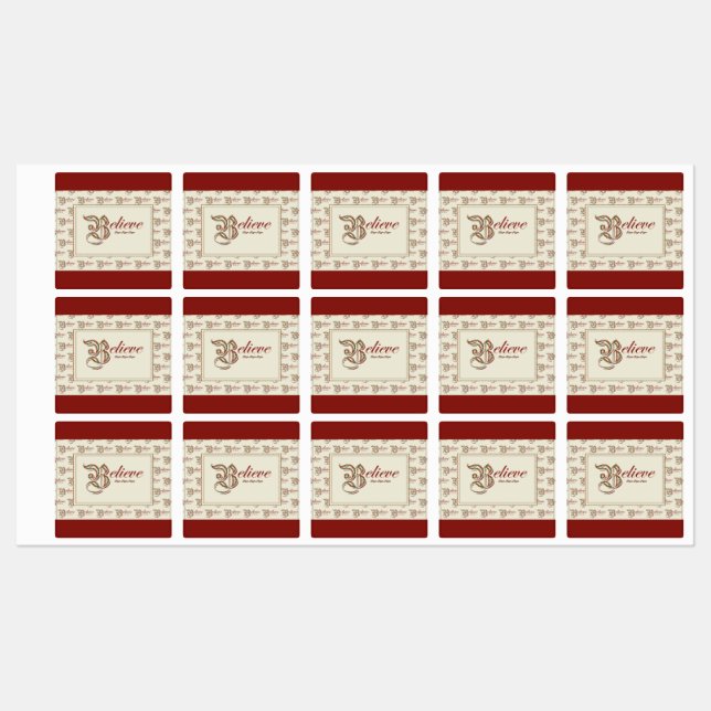 Étiquettes Croire (Feuille)