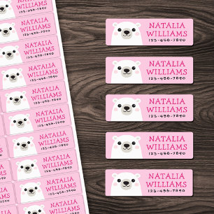 Étiquettes Cube bear cub personnalisé nom de téléphone pro