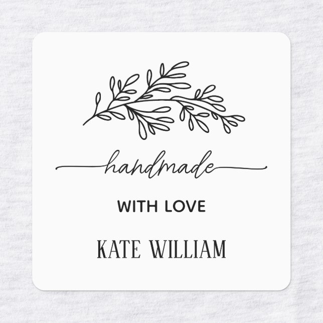 Étiquettes Custom Clothing Iron on label for handmade item (Design 1)