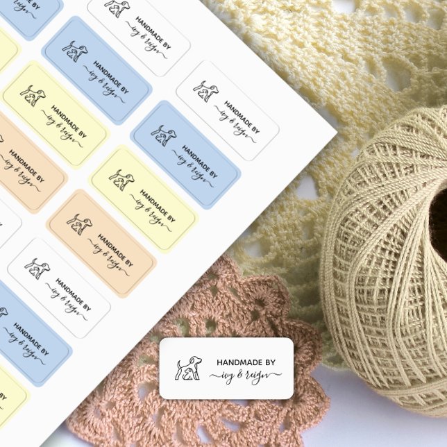 Étiquettes Custom clothing Label for crafter with pet icon (Créateur téléchargé)