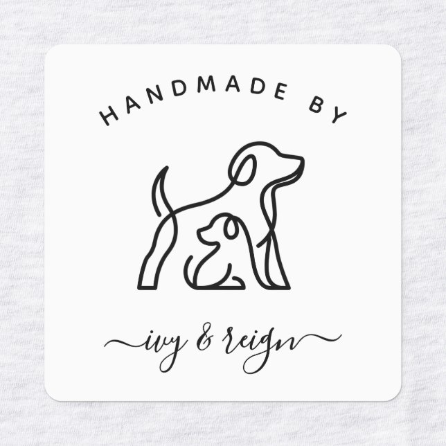 Étiquettes Custom Iron on Label for crafter with pet icon (Design 1)