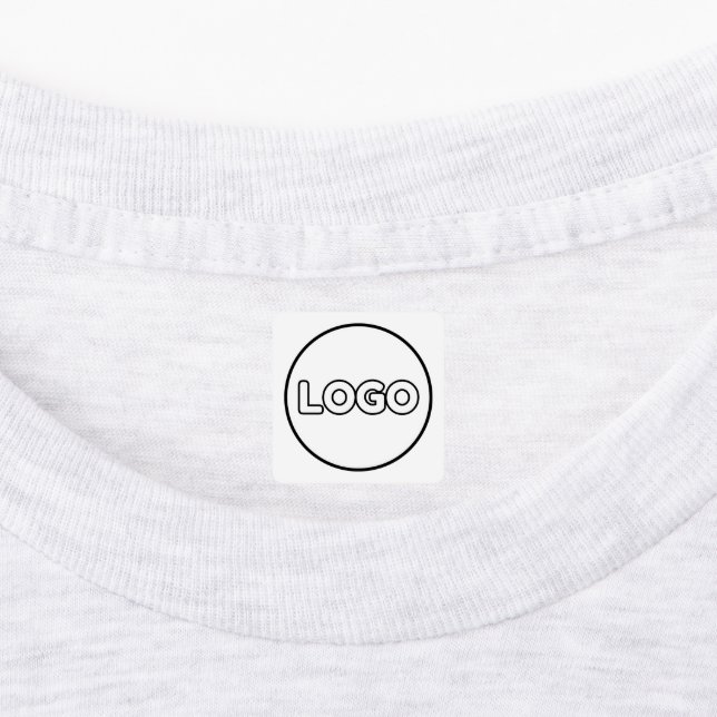 Étiquettes Custom Logo and Text Square Fabric Clothing (Apposé)