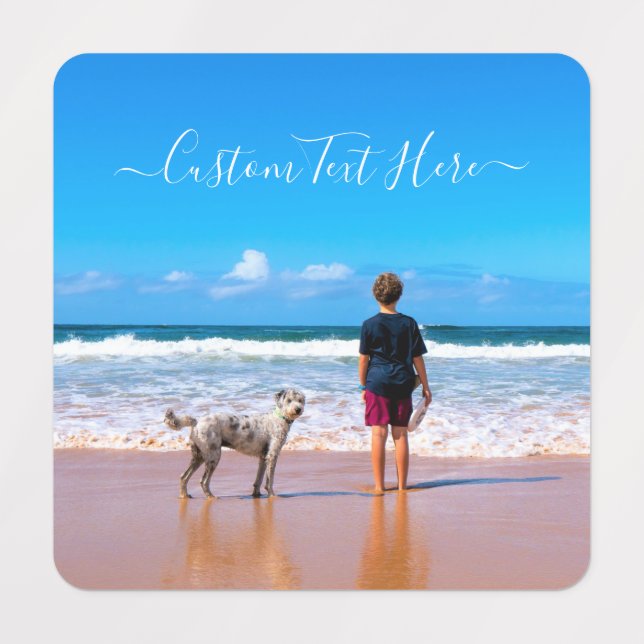 Étiquettes Custom Photo and Text - Your Own Design - My Pet   (Design 3)