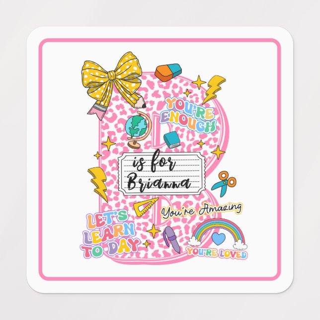 Étiquettes Customizable “B is for” Alphabet Art – Inspiration (Design 1)