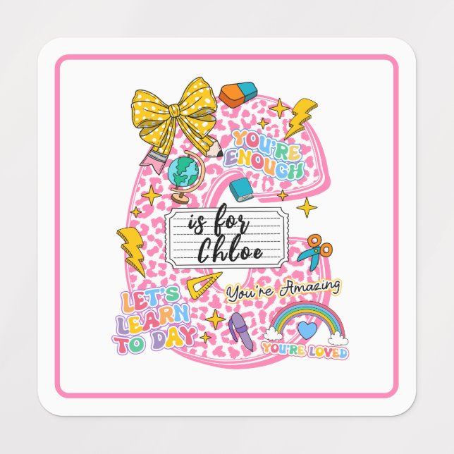 Étiquettes Customizable “C is for” Alphabet Art – Inspiration (Design 1)