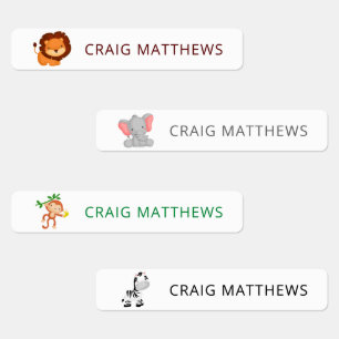 Étiquettes Cute Animaux Personnalisé Nom Personnalisé Vêtemen