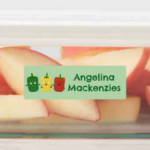 Étiquettes Cute bell pepper capsicum chant personnalisé