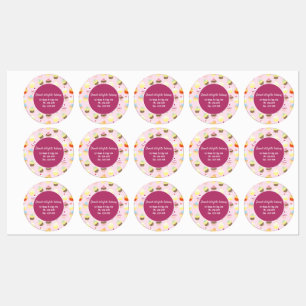 Étiquettes Cute cupcake boulangerie thème affaires autocollan
