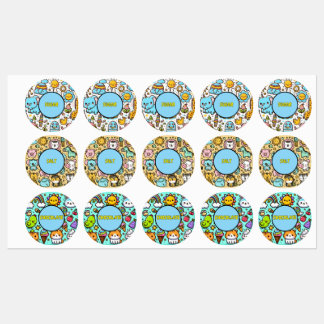 Étiquettes cute food container labels