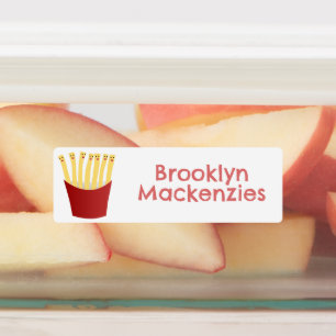 Étiquettes Cute kawaii frites fast food dessin animé personna