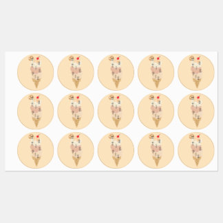 Étiquettes Cutie Pie - Autocollants de glace