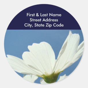 Étiquettes d'adresse à nom personnalisé Fleurs de