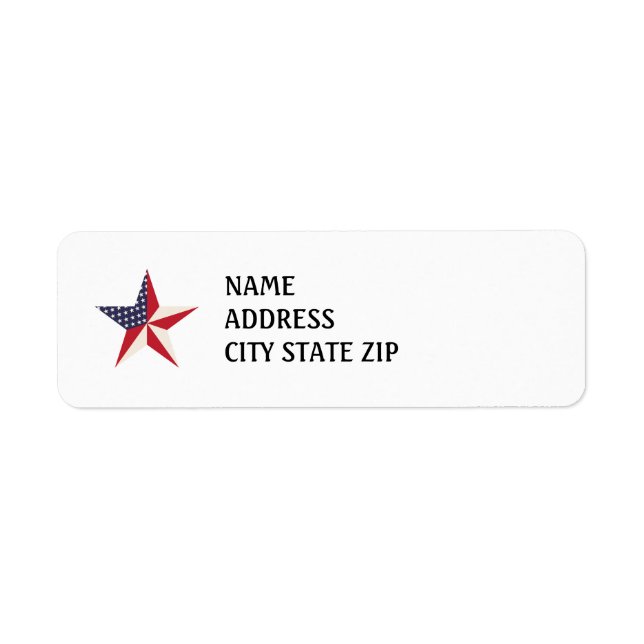 Étiquettes d'adresse American Star Return (Devant)