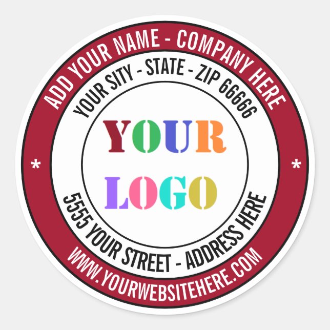 Étiquettes d'adresse avec informations sur le logo (Devant)