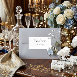 Étiquettes d'adresse avec texte blanc et bordure n