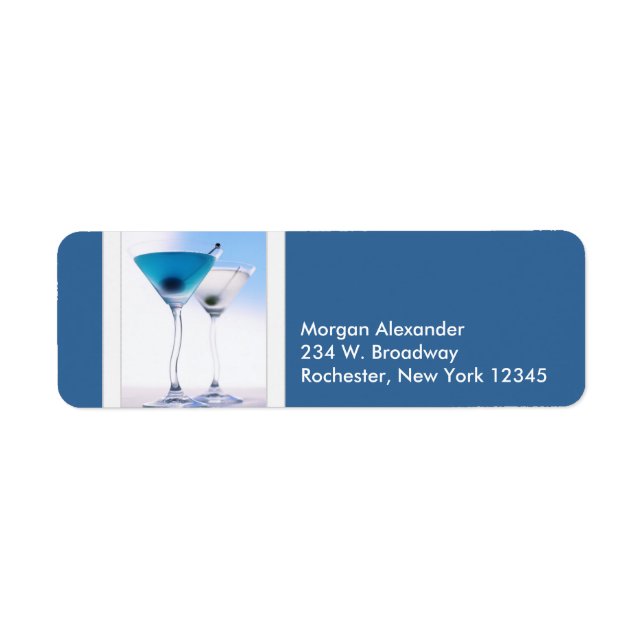 Étiquettes d'adresse Blue Martini (Devant)