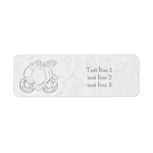 Étiquettes d'adresse Carrosse Cendrillon Blanc & A