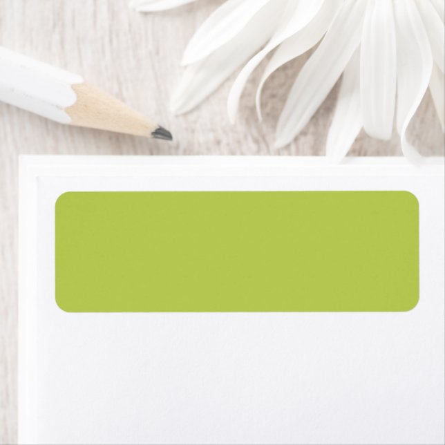 Étiquettes d'adresse chartreuse tendres tendance (En situation)