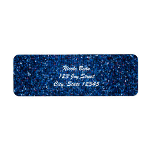 Étiquettes d'adresse cool en mosaïque bleu et mult