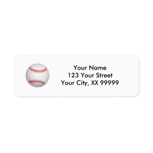 Étiquettes d'adresse de baseball (Devant)