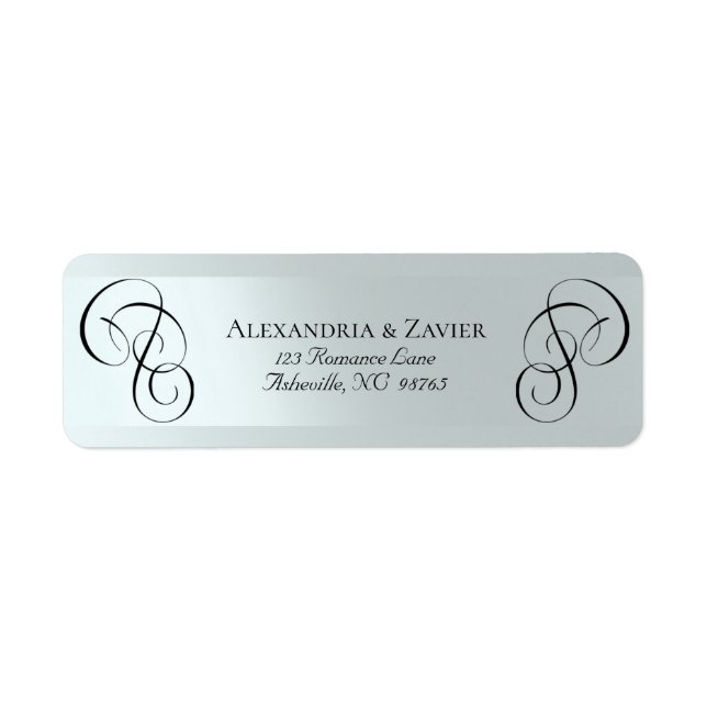 Étiquettes d'adresse de calligraphie défilante - A (Devant)