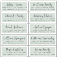 Étiquettes d'adresse de calligraphie pour invités 