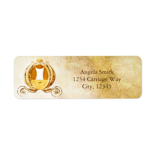 Étiquettes d'adresse de Carrosse de Cendrillon Vin (Devant)
