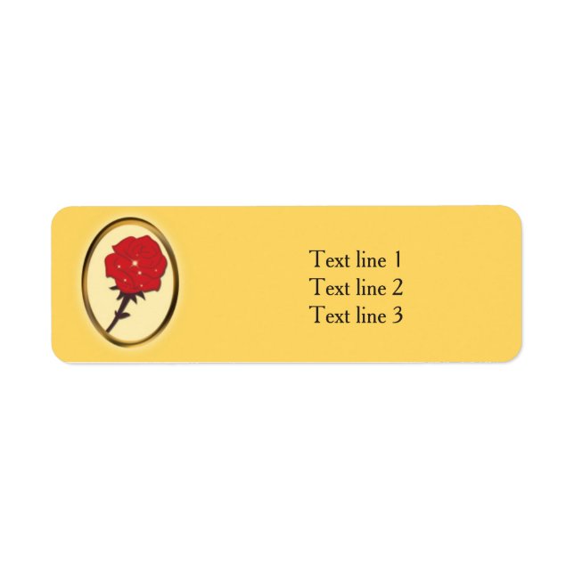Étiquettes d'adresse de fête rose rouge jaune Sois (Devant)