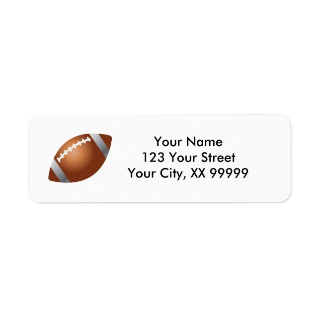 Étiquettes d'adresse de football (Devant)